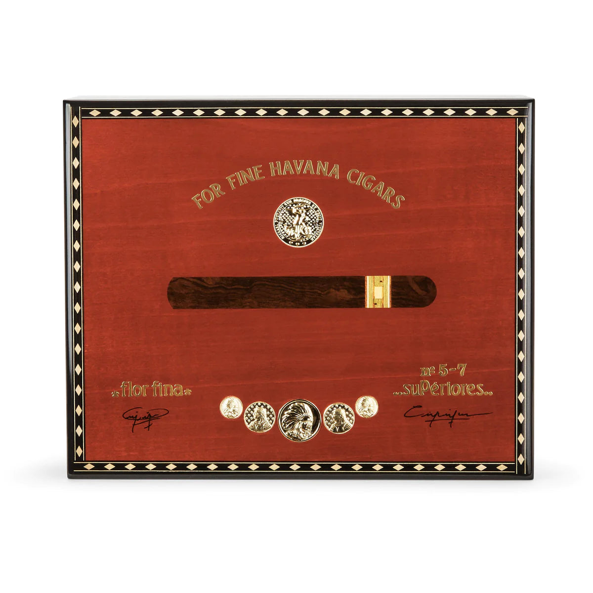 Elie Bleu Red Sycamore Medals Humidor (75 Cigars)