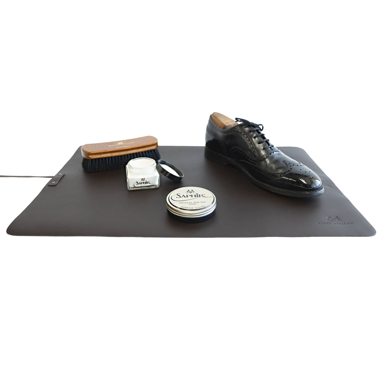 Wellington Leather Shoe Shine Carpet | KirbyAllison.com