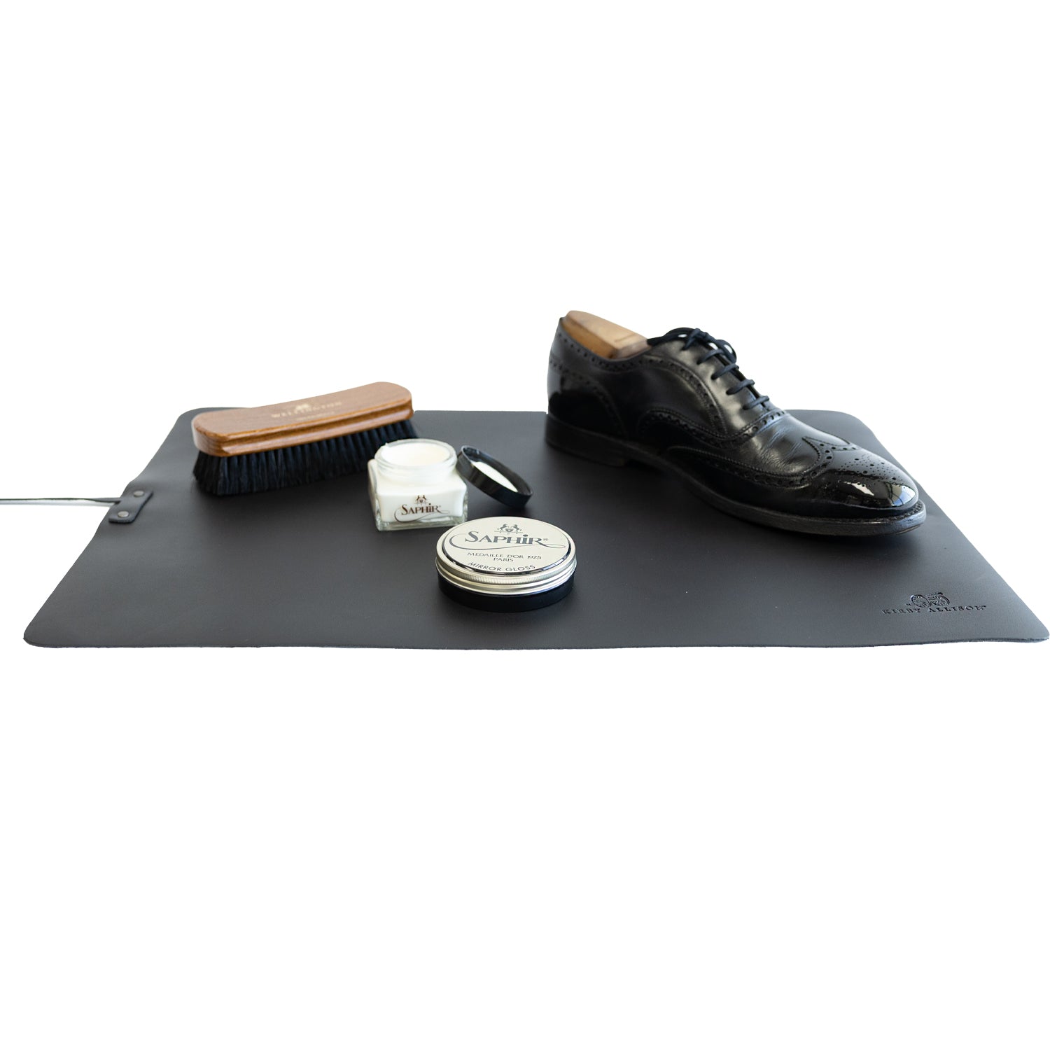 Wellington Leather Shoe Shine Carpet | KirbyAllison.com