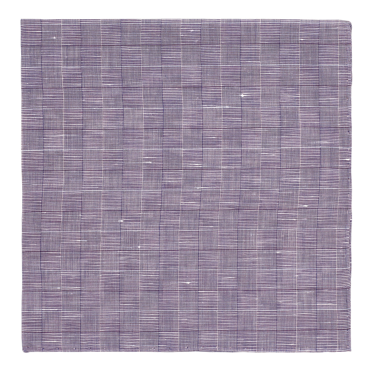 A Simonnot Godard Purple Pince de Galles Pocket Square on a white background with visual texture, available at KirbyAllison.com.