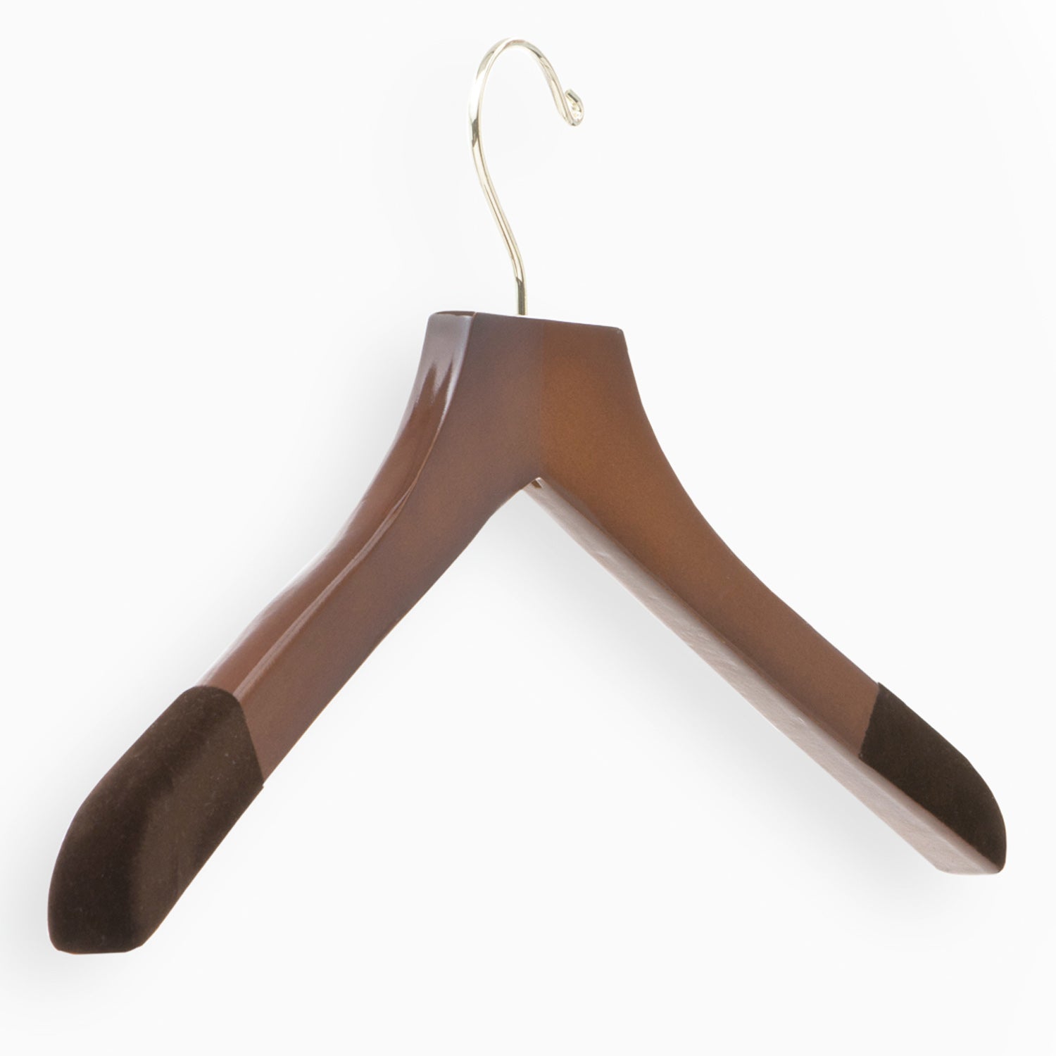 Wooden hangers are best for suits and jackets, knits and sweaters, robes,  and evening wear.