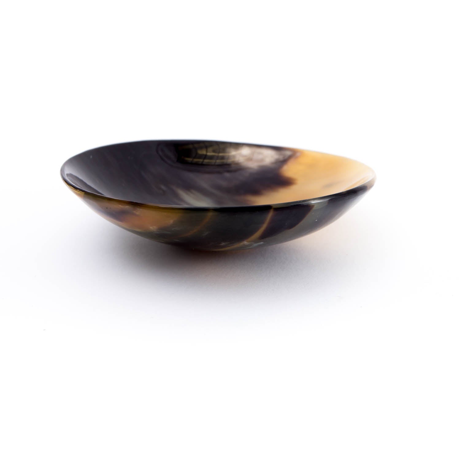 A decorative and functional Polished Oxhorn Coin Dish by KirbyAllison.com.