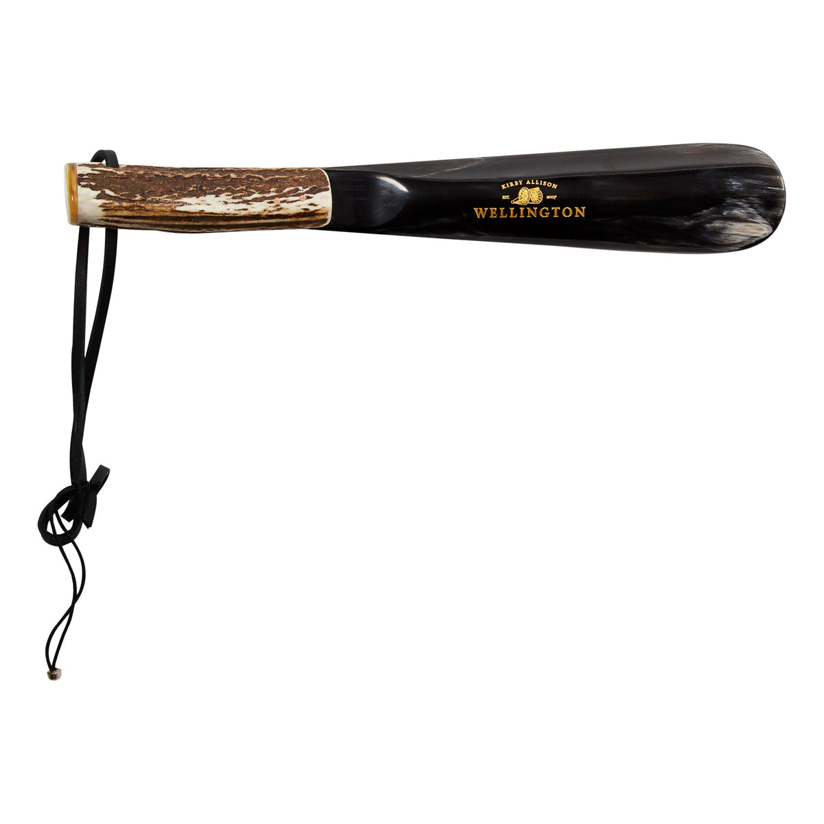 A quirky addition to your collection: the Wellington 10-inch Stag-Handle Shoehorn from KirbyAllison.com.