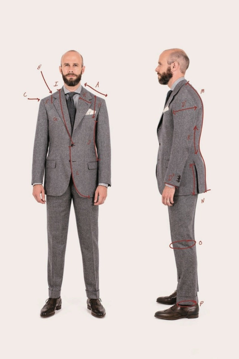 A man in a Bespoke Style by Simon Crompton suit from KirbyAllison.com.