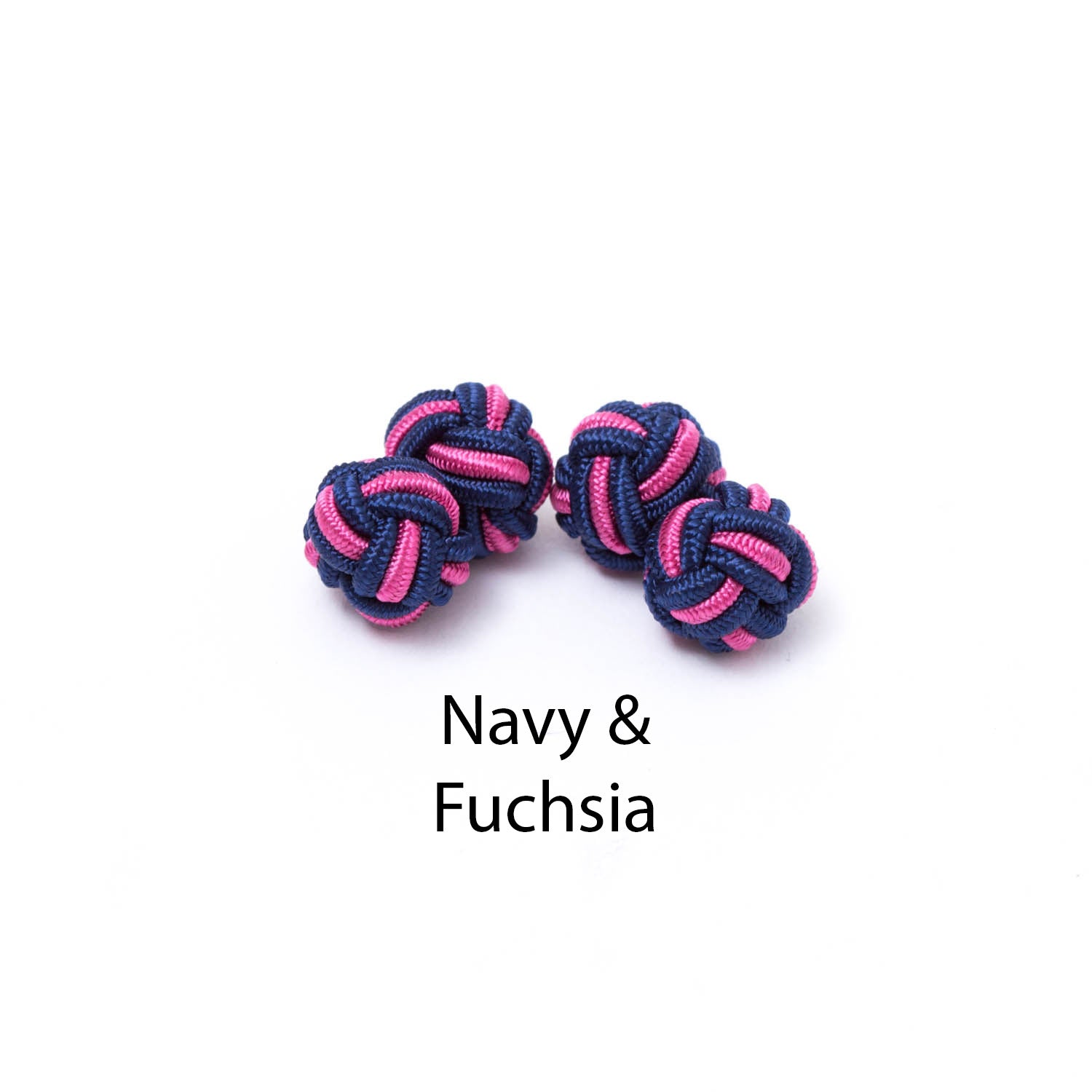 Navy Dual Colored Knot Cufflinks from KirbyAllison.com.