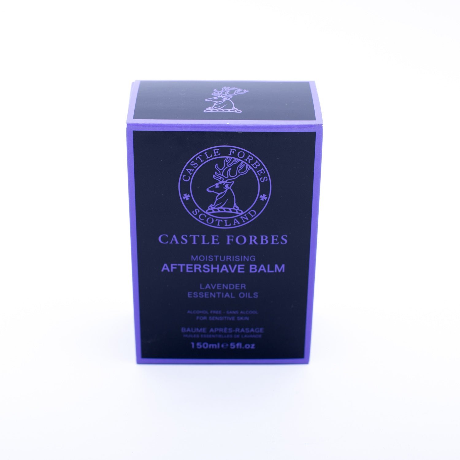 KirbyAllison.com's Castle Forbes Lavender Essential Aftershave Balm is an alcohol-free balm designed to moisturize and soothe the skin, featuring witch hazel.