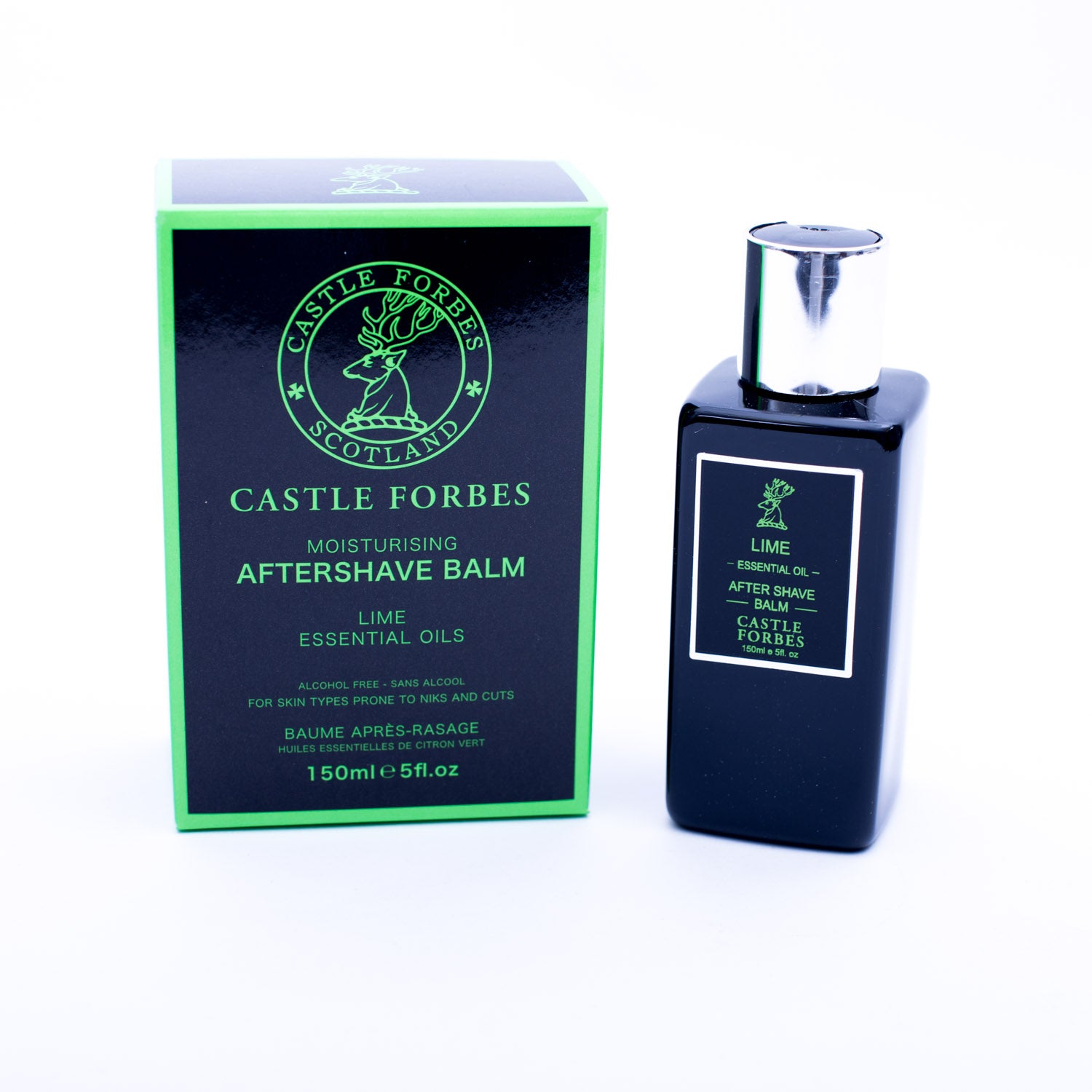 Castle Forbes Lime Essential Aftershave Balm with witch hazel by KirbyAllison.com.