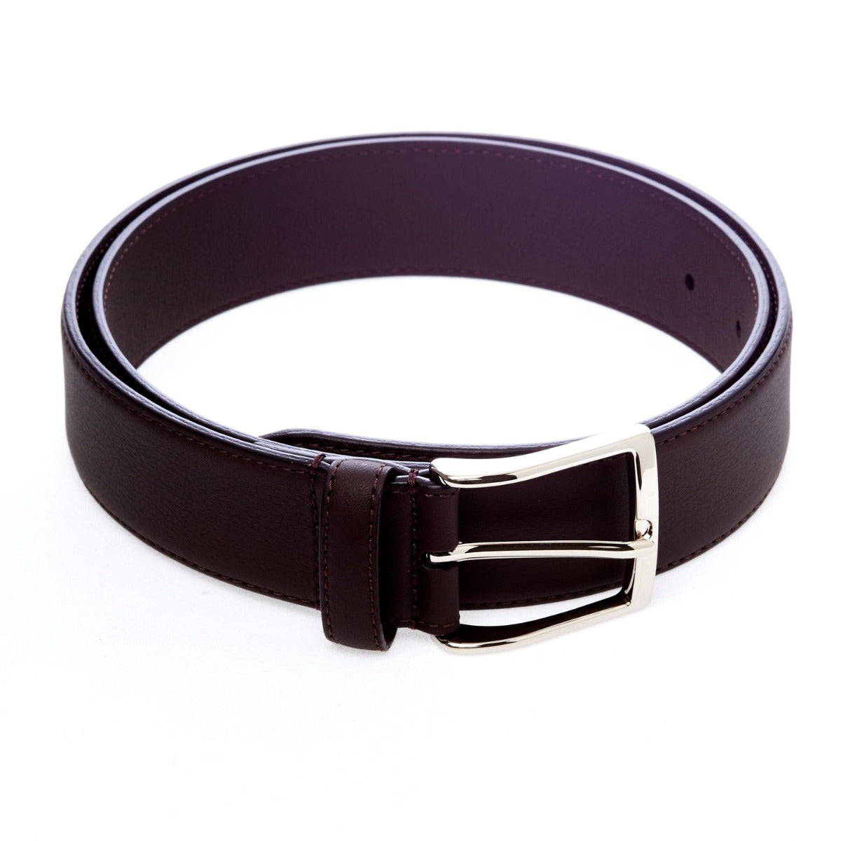 A Sovereign Grade Dark Brown Casual Belt from KirbyAllison.com on a white background.
