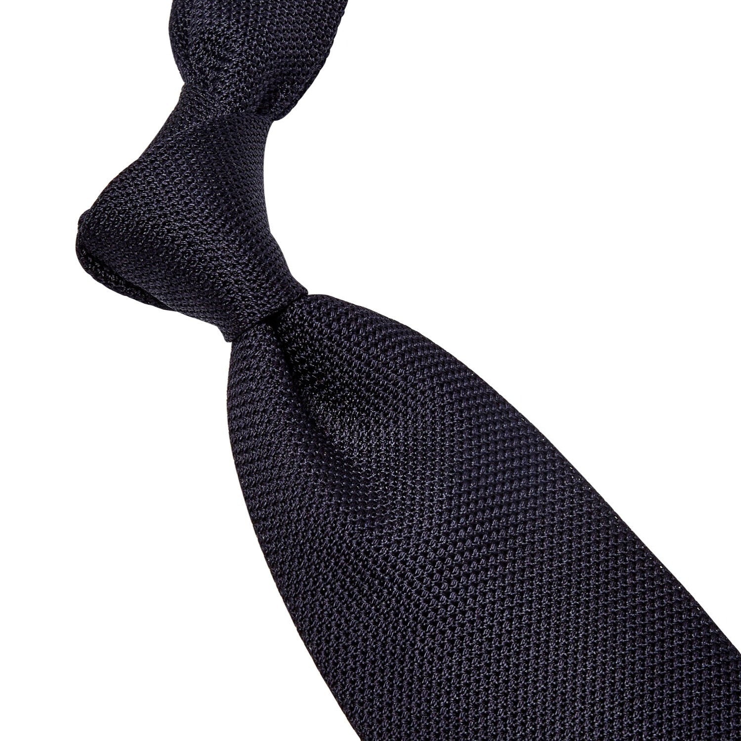 High-quality Sovereign Grade Grenadine Fina Midnight Tie from KirbyAllison.com on a white background.