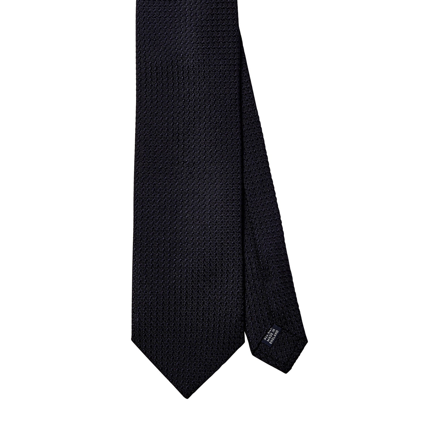 A quality Sovereign Grade Grenadine Grossa Midnight Blue Tie on a white background, available at KirbyAllison.com.
