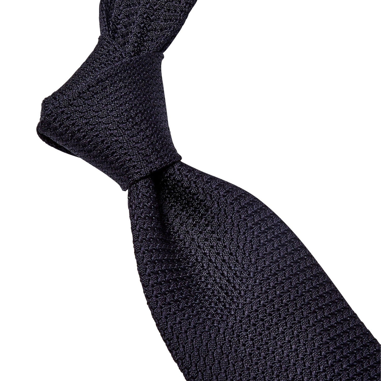 A Sovereign Grade Black Grenadine Grossa tie handmade in the United Kingdom by KirbyAllison.com.