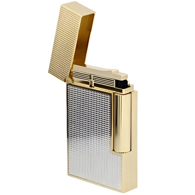 S.T. Dupont Line 2 Gold and Silver Lighter | KirbyAllison.com