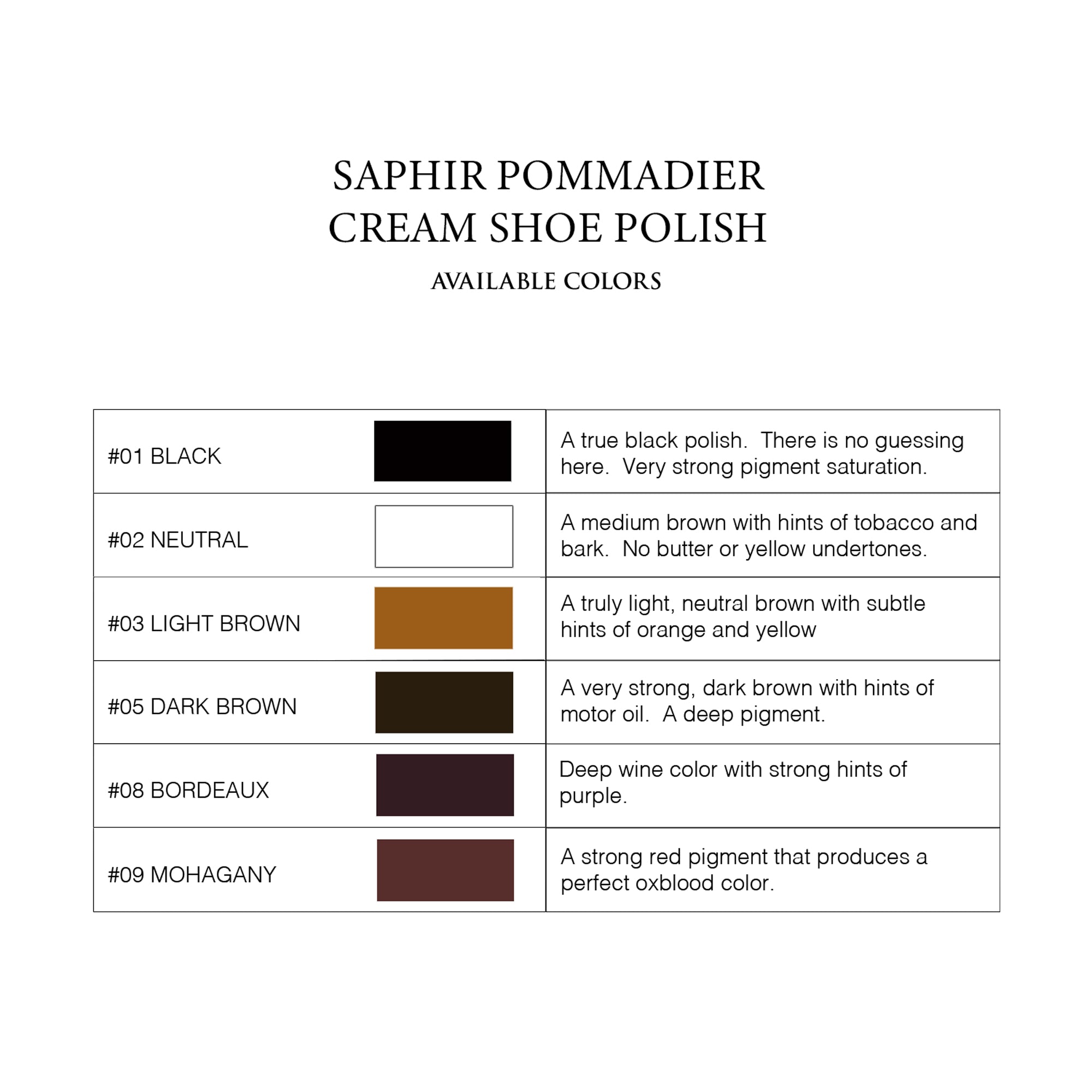 KirbyAllison.com's Saphir Pommadier Cream Polish Samples in cream color.