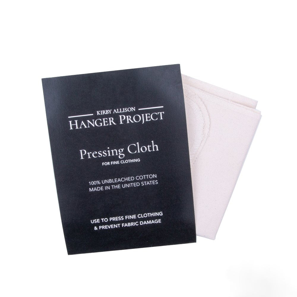KirbyAllison.com Hanger Project Pressing Cloth fabric protection.