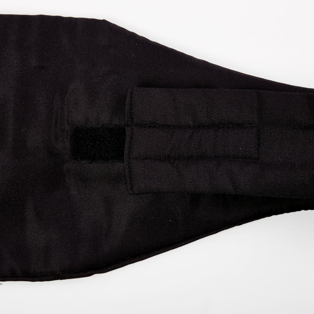 A black Sovereign Grade Black Barathea Cummerbund with a zipper, perfect for formalwear accessory from KirbyAllison.com.