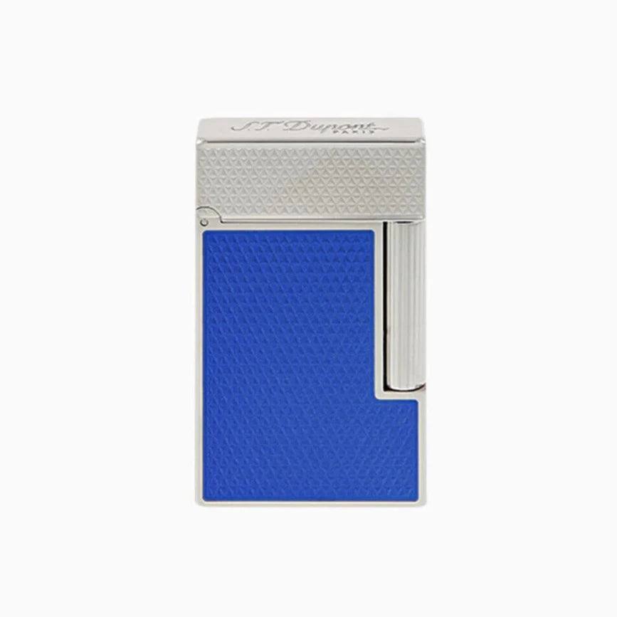 S.T. Dupont Line 2 Electric Blue Lacquer Guilloche Lighter