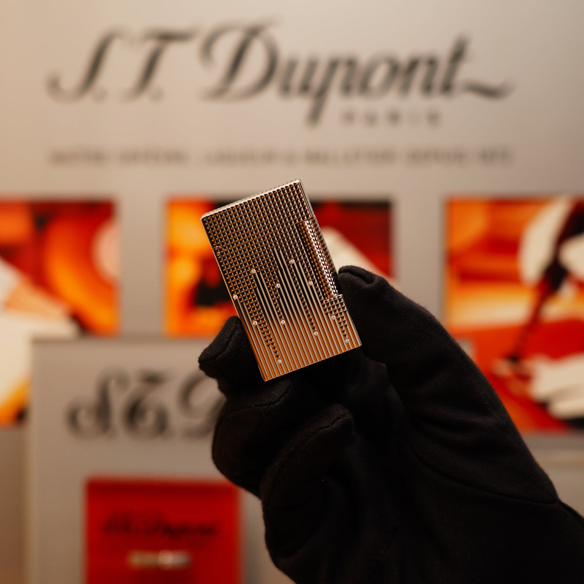 Vintage 2005 St Dupont Diamond Drops with 22 Natural Diamond Heavy 