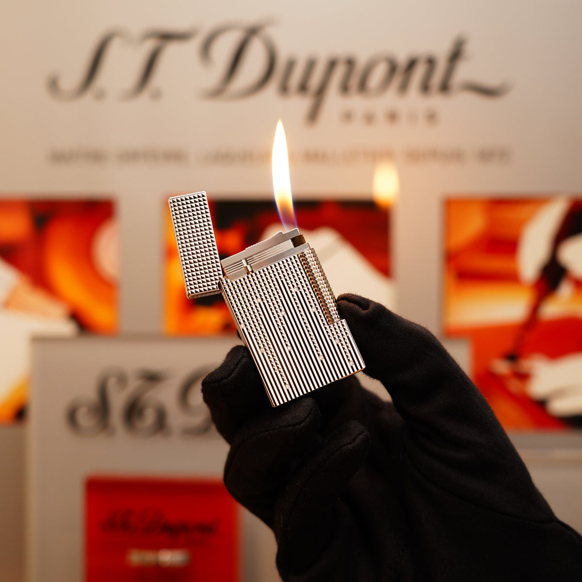 Vintage 2005 St Dupont Diamond Drops with 22 Natural Diamond Heavy 