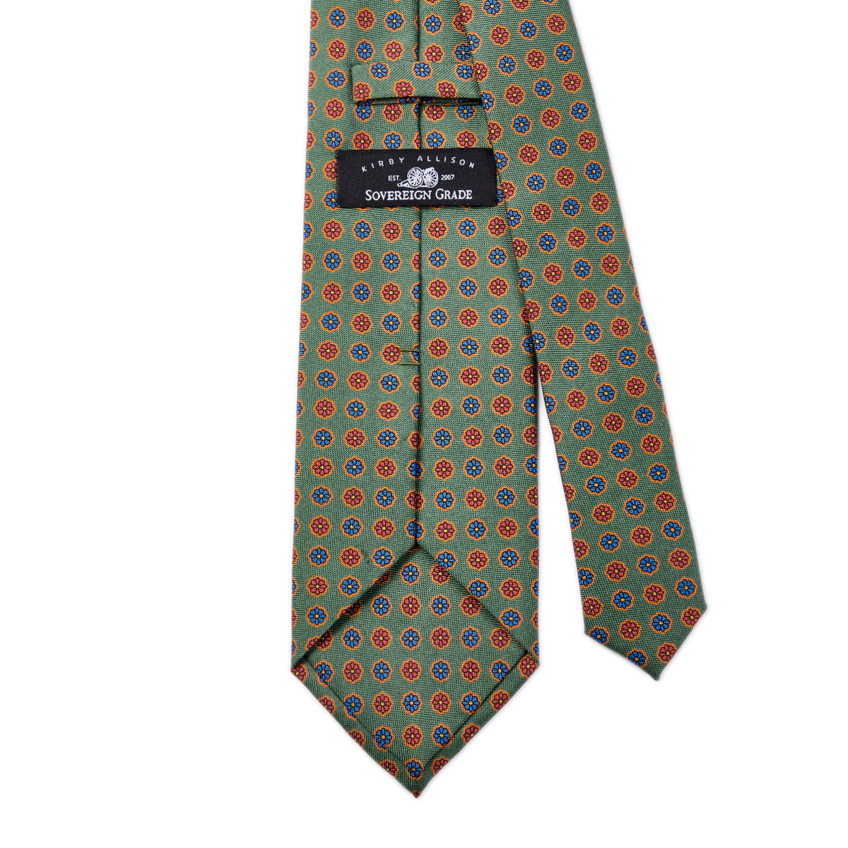 A Sovereign Grade Leaf Floral 25 oz Hopsack Silk tie by KirbyAllison.com, crafted with the highest quality craftsmanship in the United Kingdom.