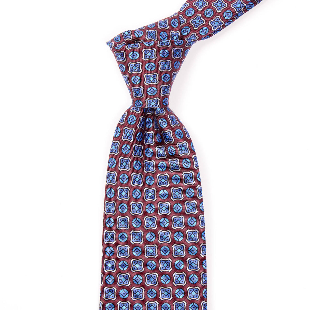 Sovereign Grade Burgundy Hopsack Tie, 150 cm