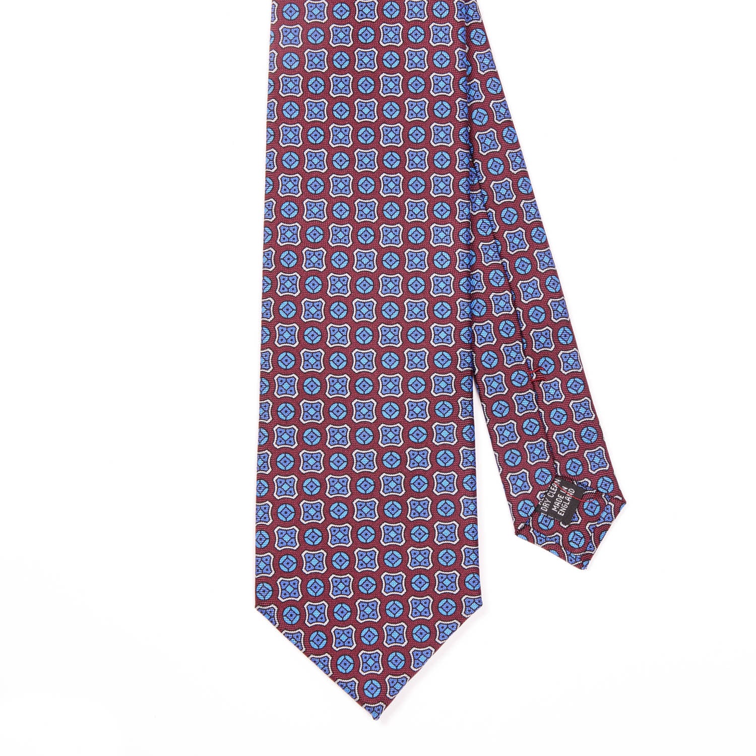 Sovereign Grade Burgundy Hopsack Tie, 150 cm | KirbyAllison.com