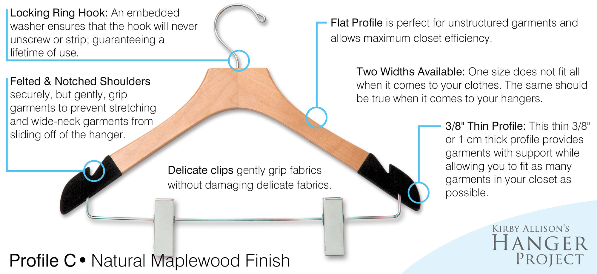 Women's Skinny Clip Hangers (Set of 5)