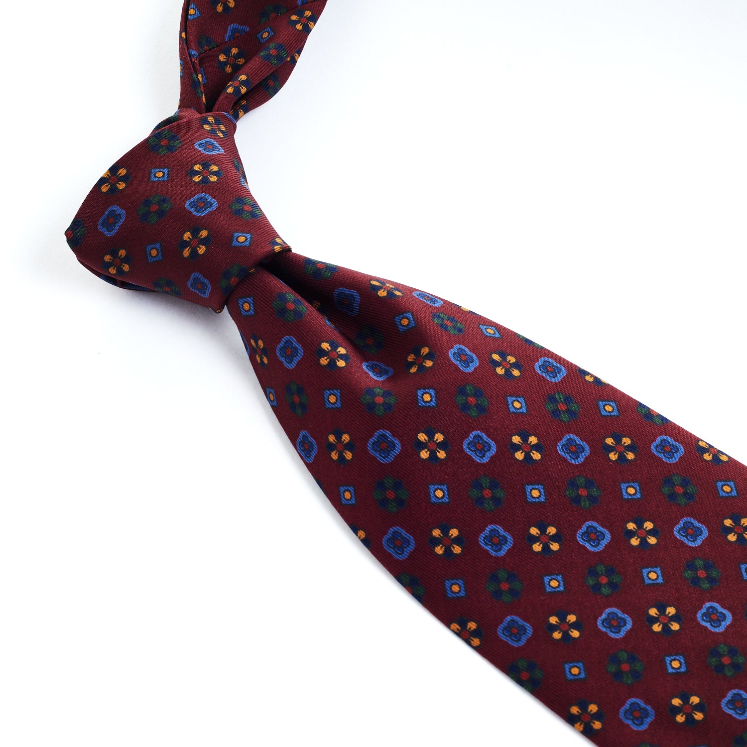 A Sovereign Grade Rust Mixed Floret Ancient Madder Tie crafted with exceptional KirbyAllison.com craftsmanship.