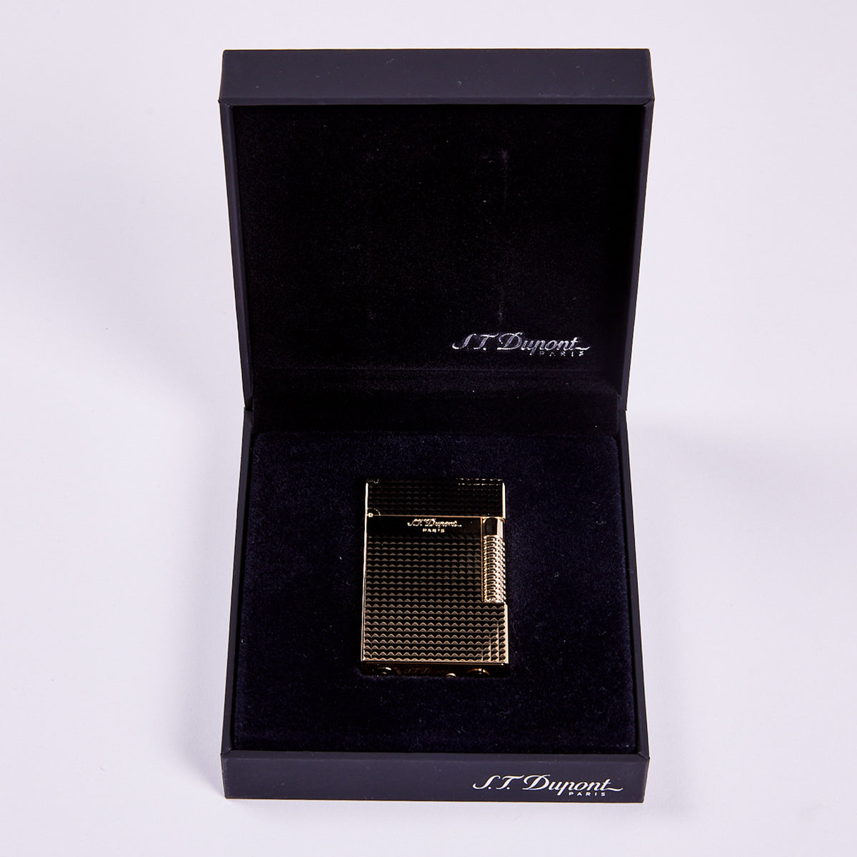 S.T. Dupont Le Grand Cling Diamond Head Gold Lighter