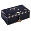 An Elie Bleu Black Sycamore "Medals" Humidor - 120 Cigars with a tassel on it.