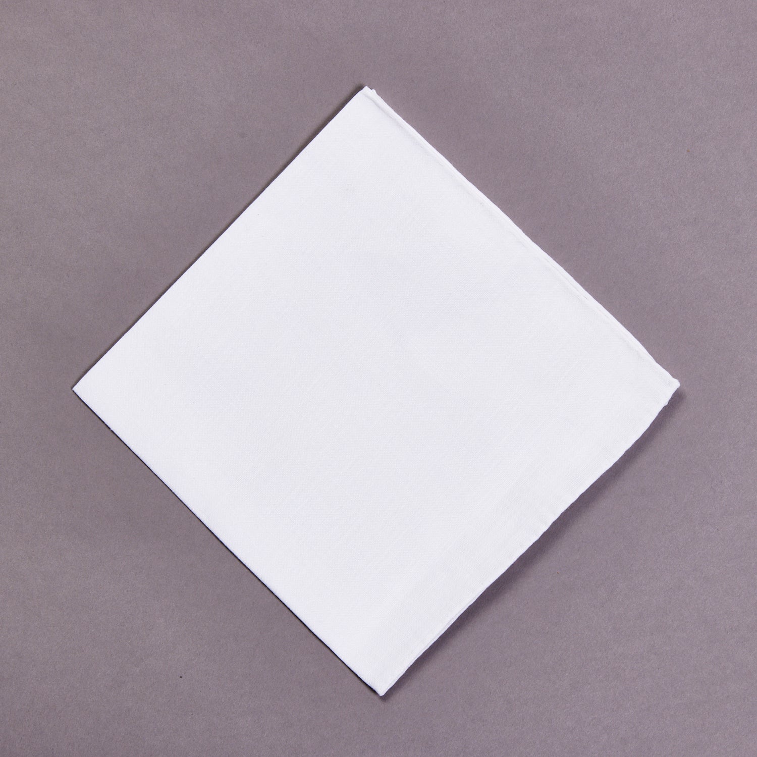 Simonnot Godard 100% Linen Plain White Pocket Square