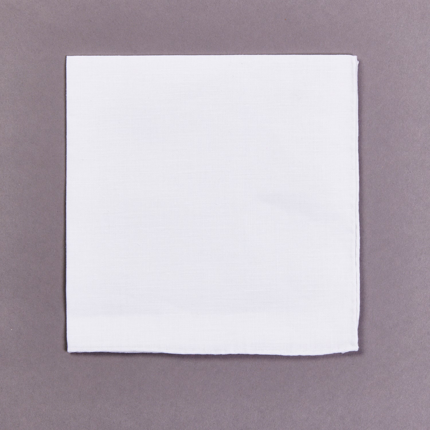 Simonnot Godard 100% Linen Plain White Pocket Square