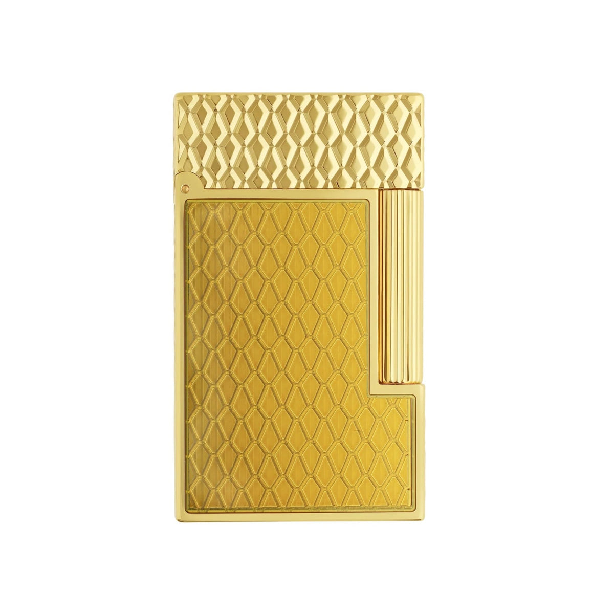 S.T. Dupont Line 2 Honey and Gold Lacquer Dragon Scale Guilloche Lighter