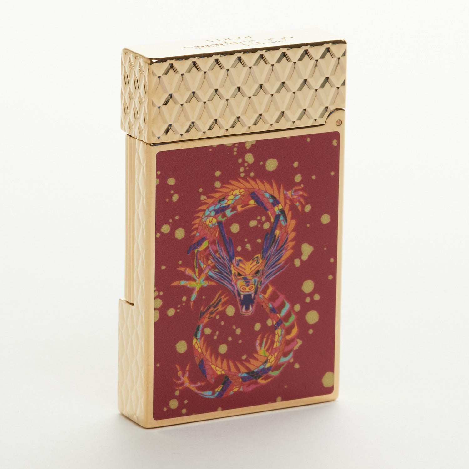 S.T. Dupont Line 2 Year of the Dragon Lighter Burgundy & Gold
