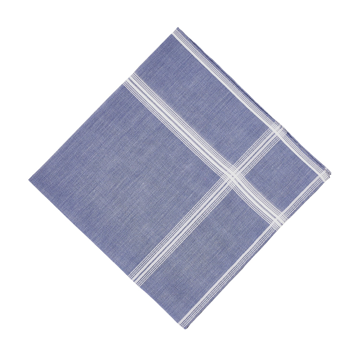 Simonnot Godard Blue Cotton Handkerchief