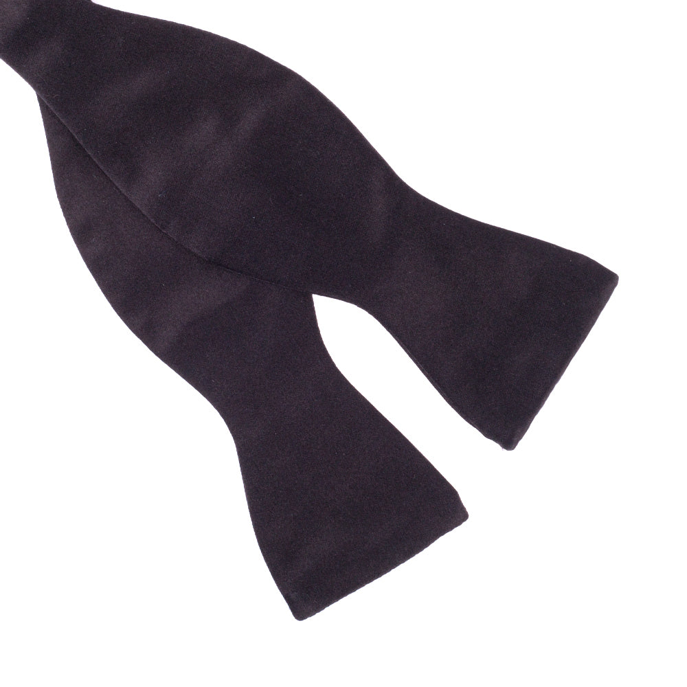 A Sovereign Grade Black Satin Bow Tie from KirbyAllison.com perfect for formal black tie events.