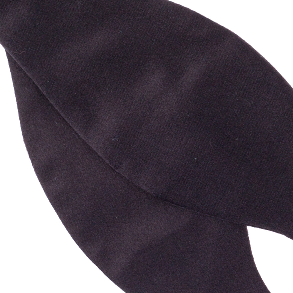 A formal Sovereign Grade Black Satin Bow Tie made of satin by KirbyAllison.com.