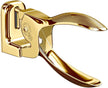 A gold El Casco 23kt Gold Plated Cigar Cutter handle with a cigar cutter on it.