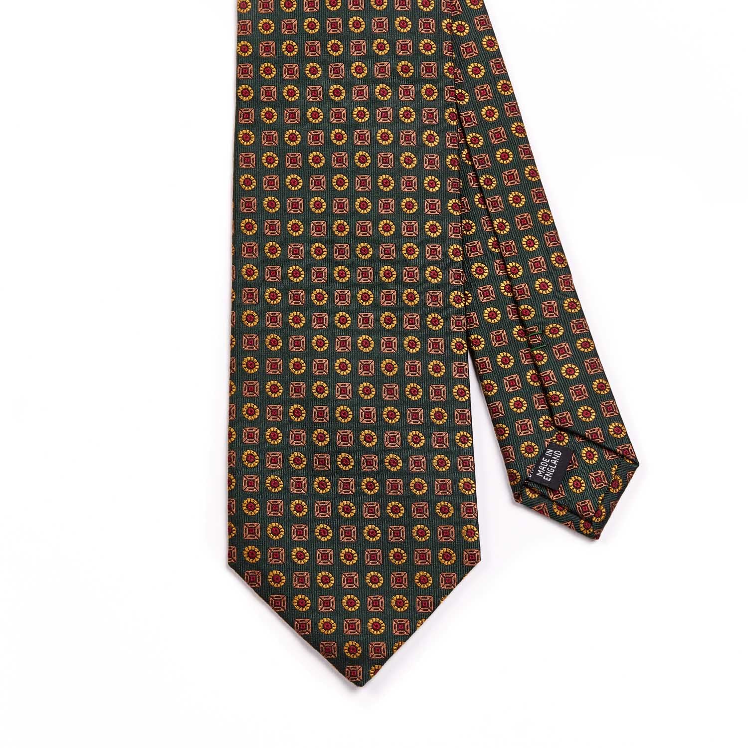 Sovereign Grade Tartan Floral Jacquard Tie, 150 cm