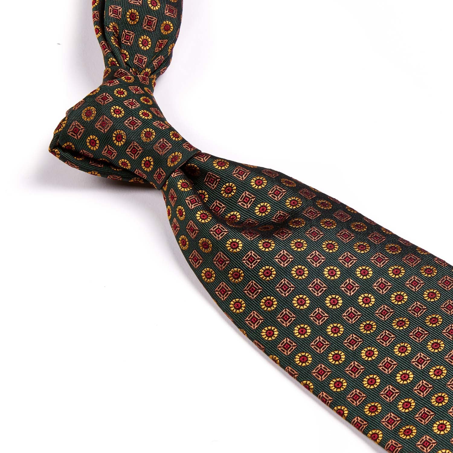 Sovereign Grade Tartan Floral Jacquard Tie, 150 cm