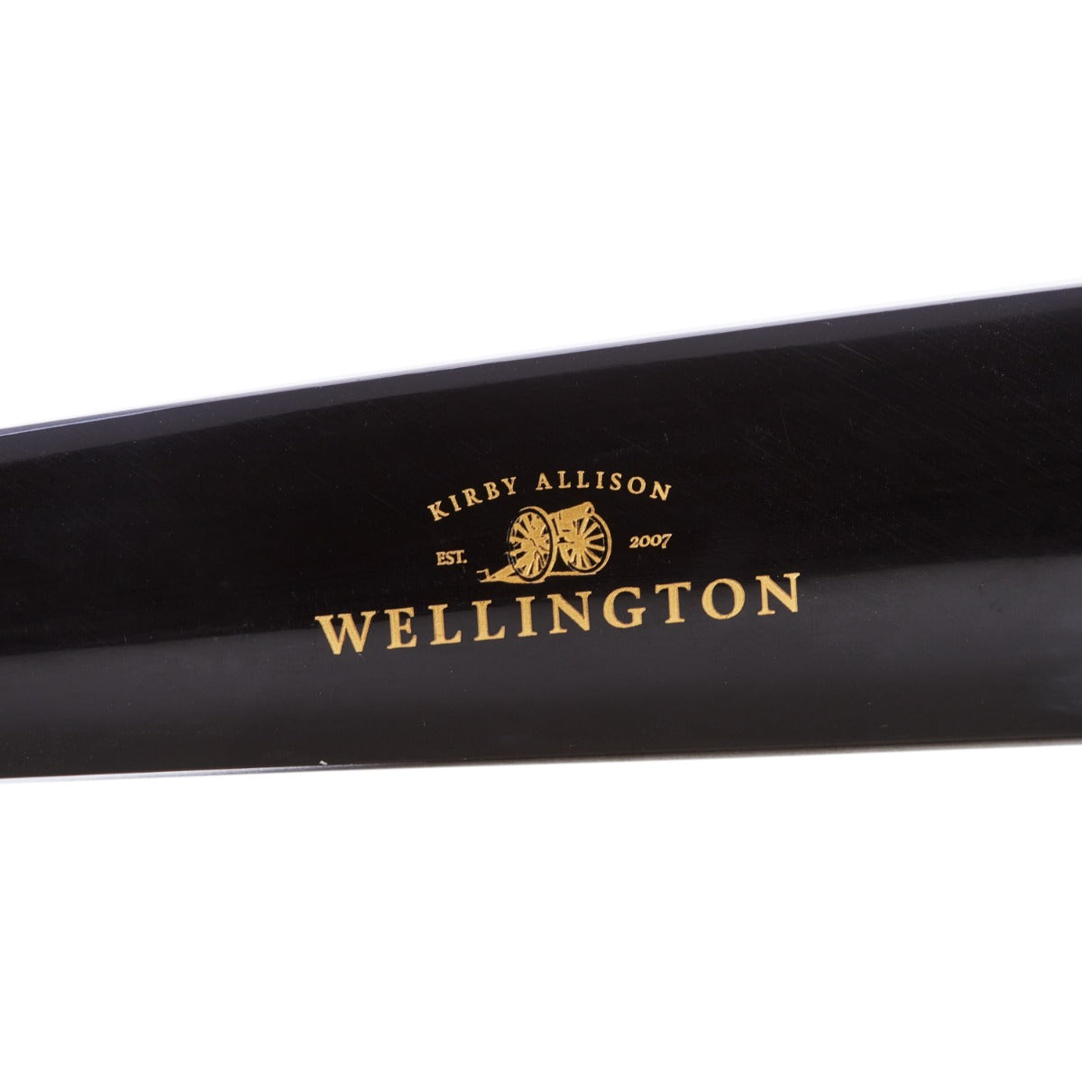 A Wellington 14 in Tip-End Shoehorn with the brand KirbyAllison.com.