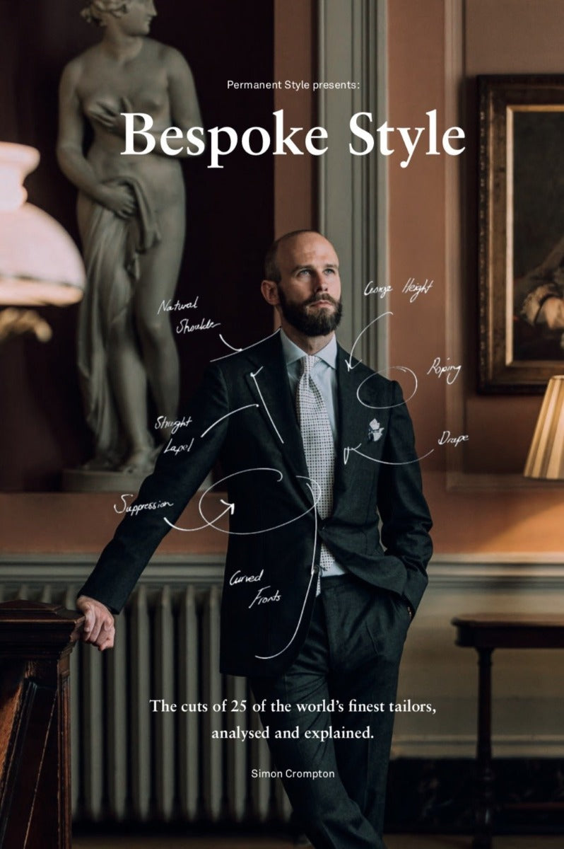 The cover of "Bespoke Style by Simon Crompton" magazine featuring tailors and jackets from KirbyAllison.com.