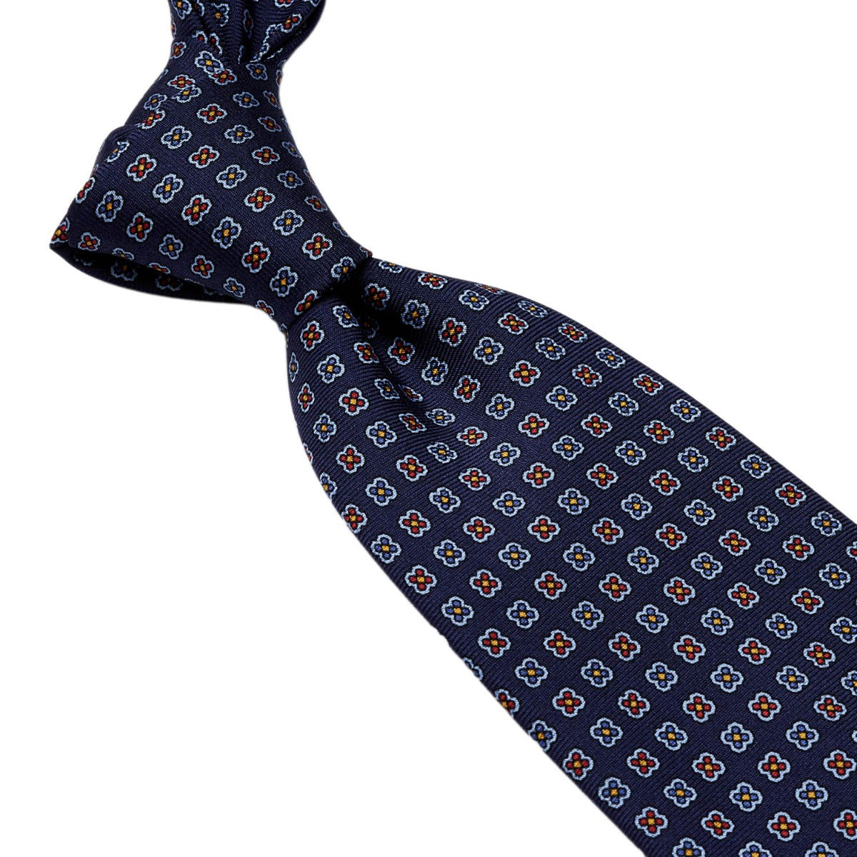 Sovereign Grade Navy Daisy 36oz Printed Silk Tie