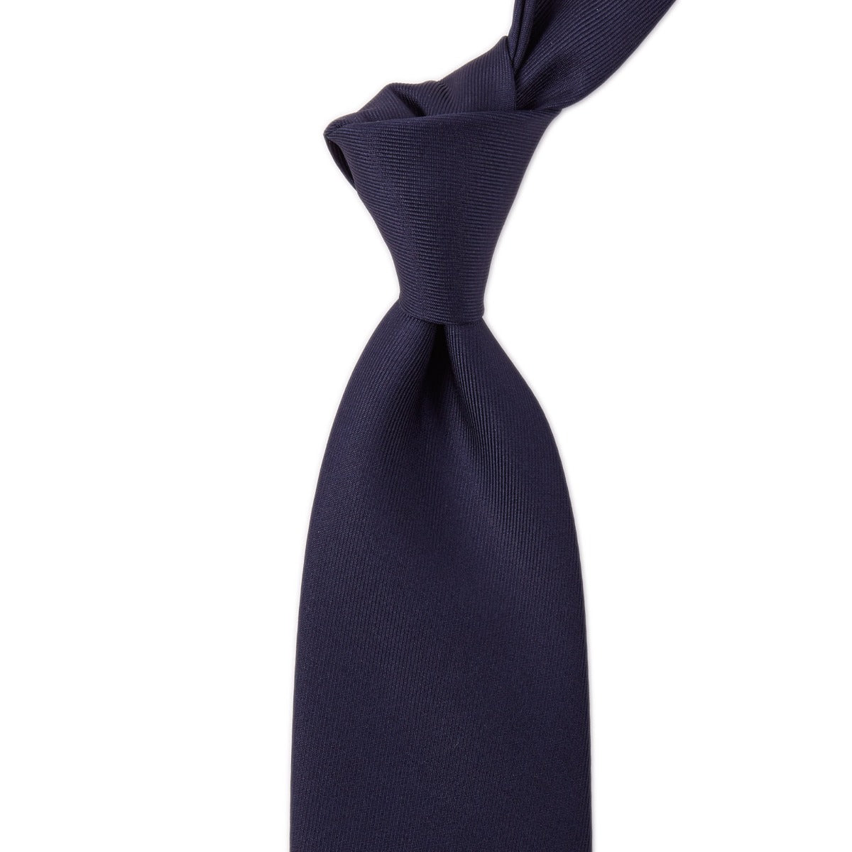 Sovereign Grade 50oz Navy Horizontal Solid Twill Silk Tie