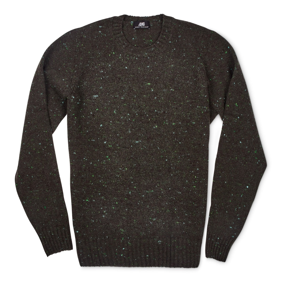 Sovereign Grade Olive Donegal Crew Neck Sweater