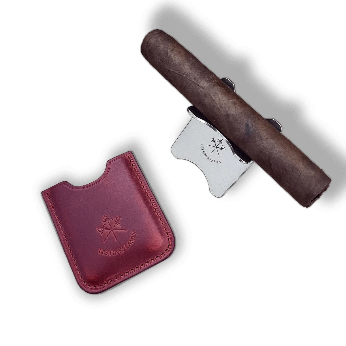 A Kirby Allison Red Cigar Stand with a cigar stand from KirbyAllison.com.