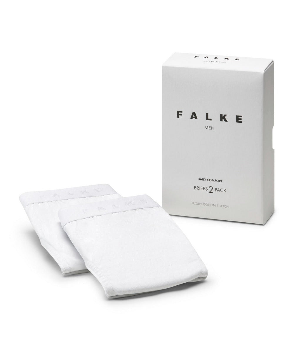 A pair of comfortable Falke Men Underwear Briefs 2-Pack with a white box from KirbyAllison.com.