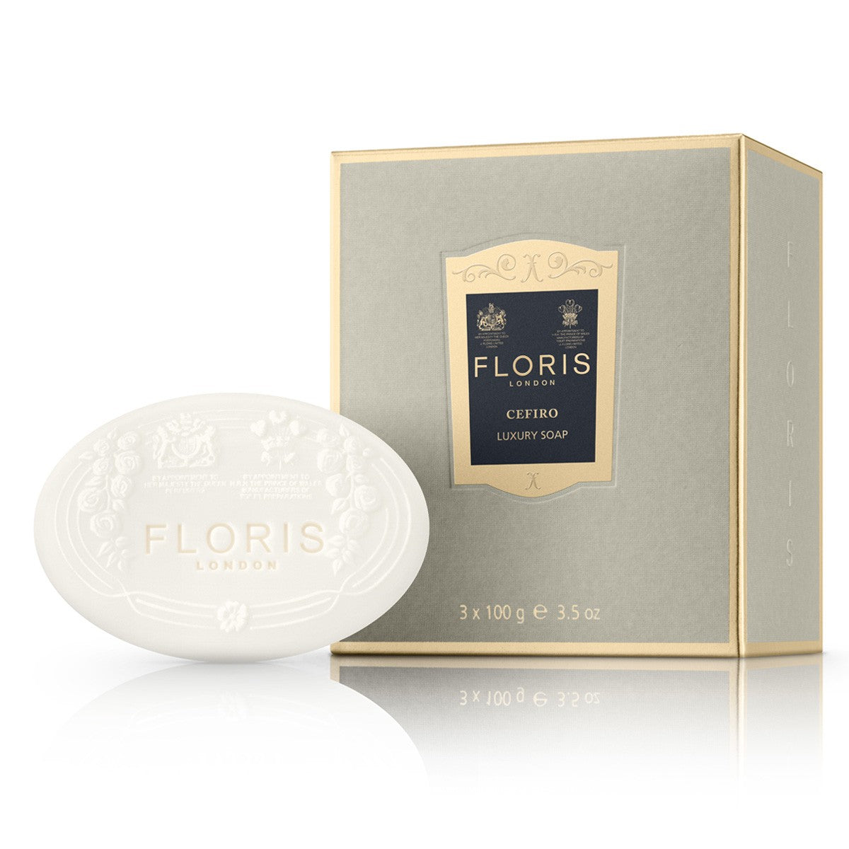Triple-milled FLORIS Cefiro Luxury Soap by KirbyAllison.com.