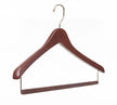 A Luxury Wooden Travel Hanger by KirbyAllison.com on a white background.