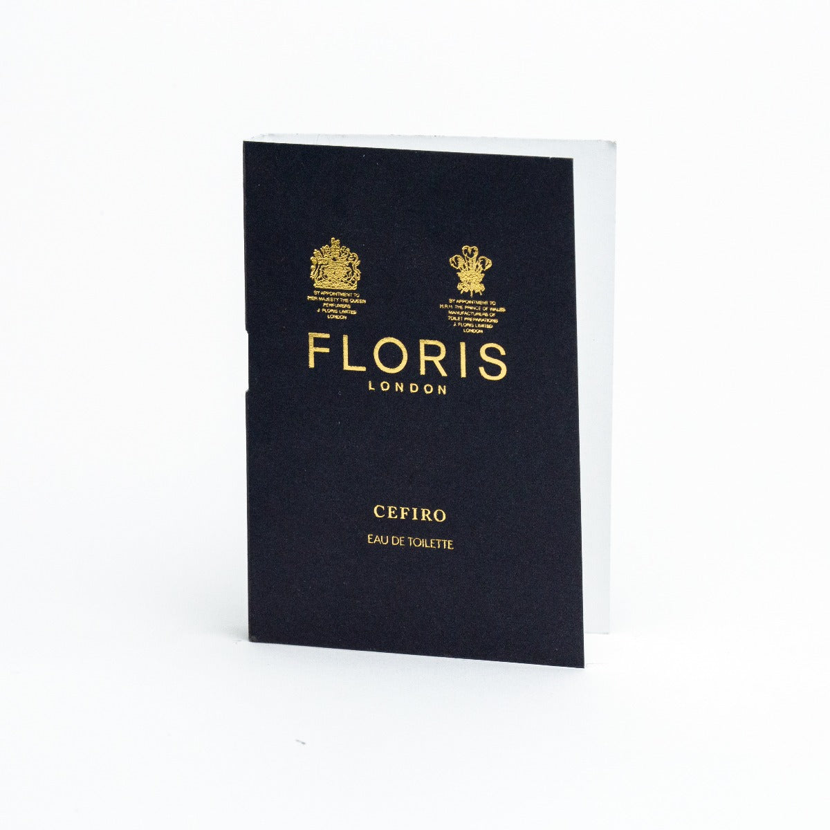 A black book with the logo of KirbyAllison.com on it that includes FLORIS Cefiro Sample Vials and a promo code.