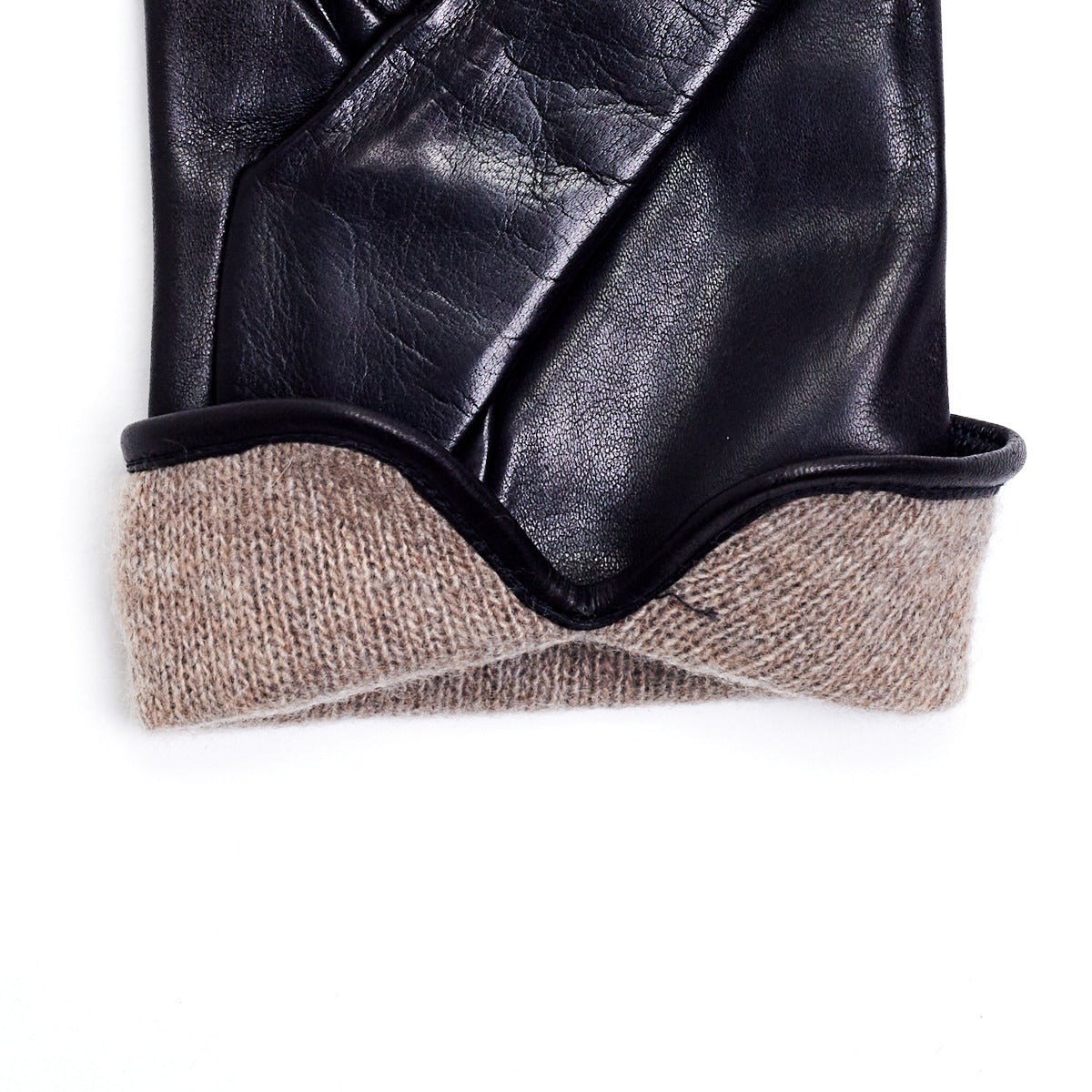 Sovereign Grade Black Nappa Leather Gloves, Cashmere Lined